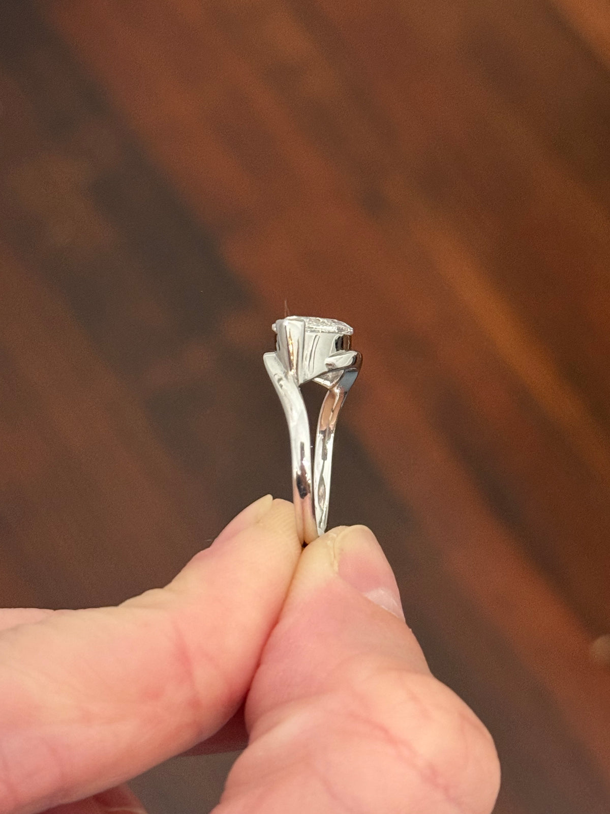 White gold east west set 3.01ct marquise lab diamond ring