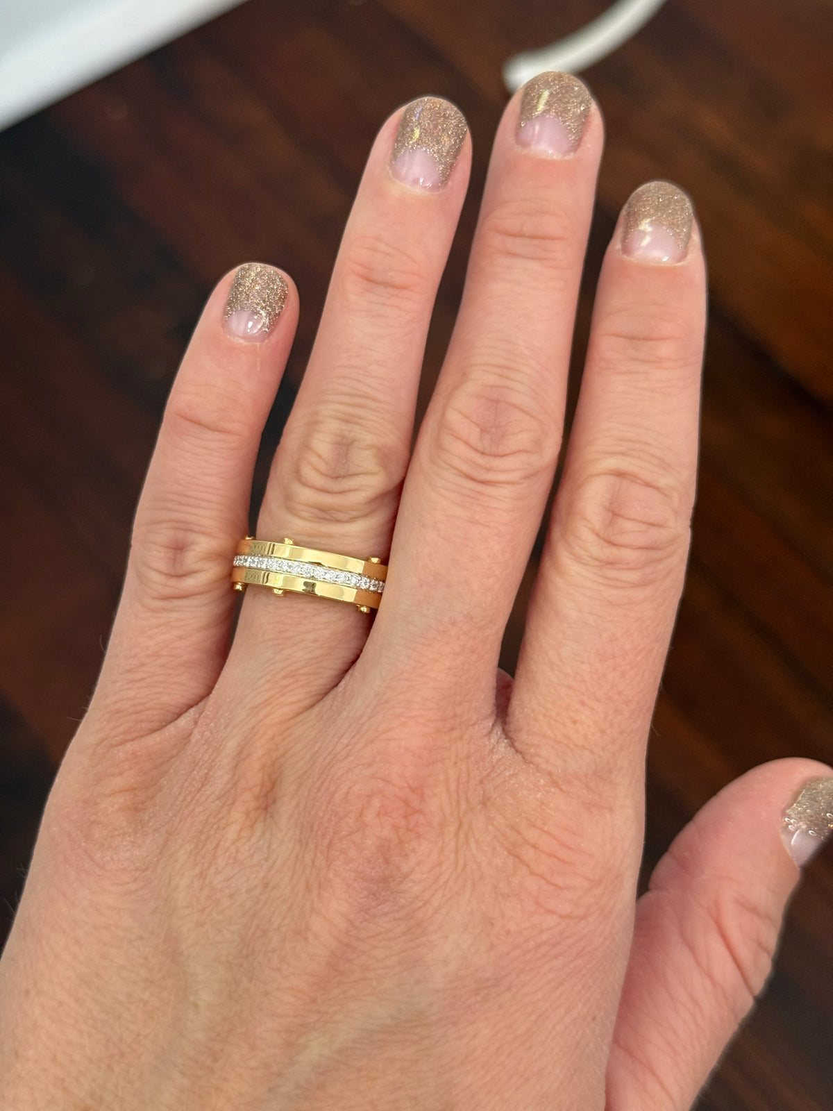 Yellow gold men’s size 7 0.59ct lab diamond band