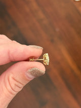 IGI certified yellow gold 2.12ct lab diamond earrings with push backs