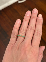 Size 7 yellow gold 1.22ct baguette emerald eternity band