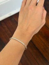 White gold 0.715ct natural diamond flex bracelet