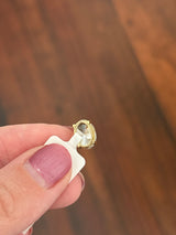 Yellow gold IGI certified 2.22ct oval lab diamond pendant. Can be worn east west and north south.