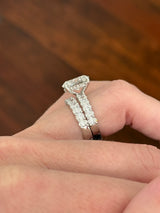 White gold 1.19ct oval lab diamond band
