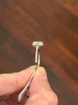 IGI certified cushion cut lab diamond ring. Center stone is 2.09cts