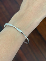 White gold 0.535cts natural diamond flex bracelet