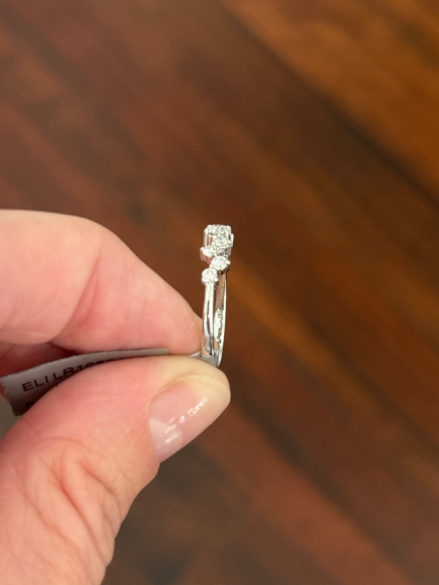 White gold lab diamond ring