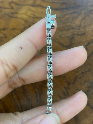 7.52 CT Lab 6.5 inches Bezel Tennis Bracelet