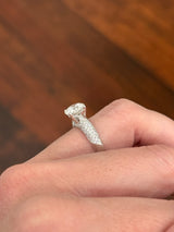 White gold lab diamond ring
