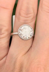 IGI certified lab diamond ring. Center stone is 3.74cts