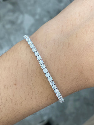 18k 5.39 CT Lab 7 inches Tennis Bracelet