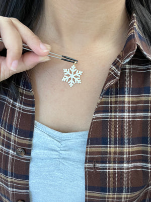 *Premade* 18k 1.77 CT Lab Yellow Snowflake Pendant