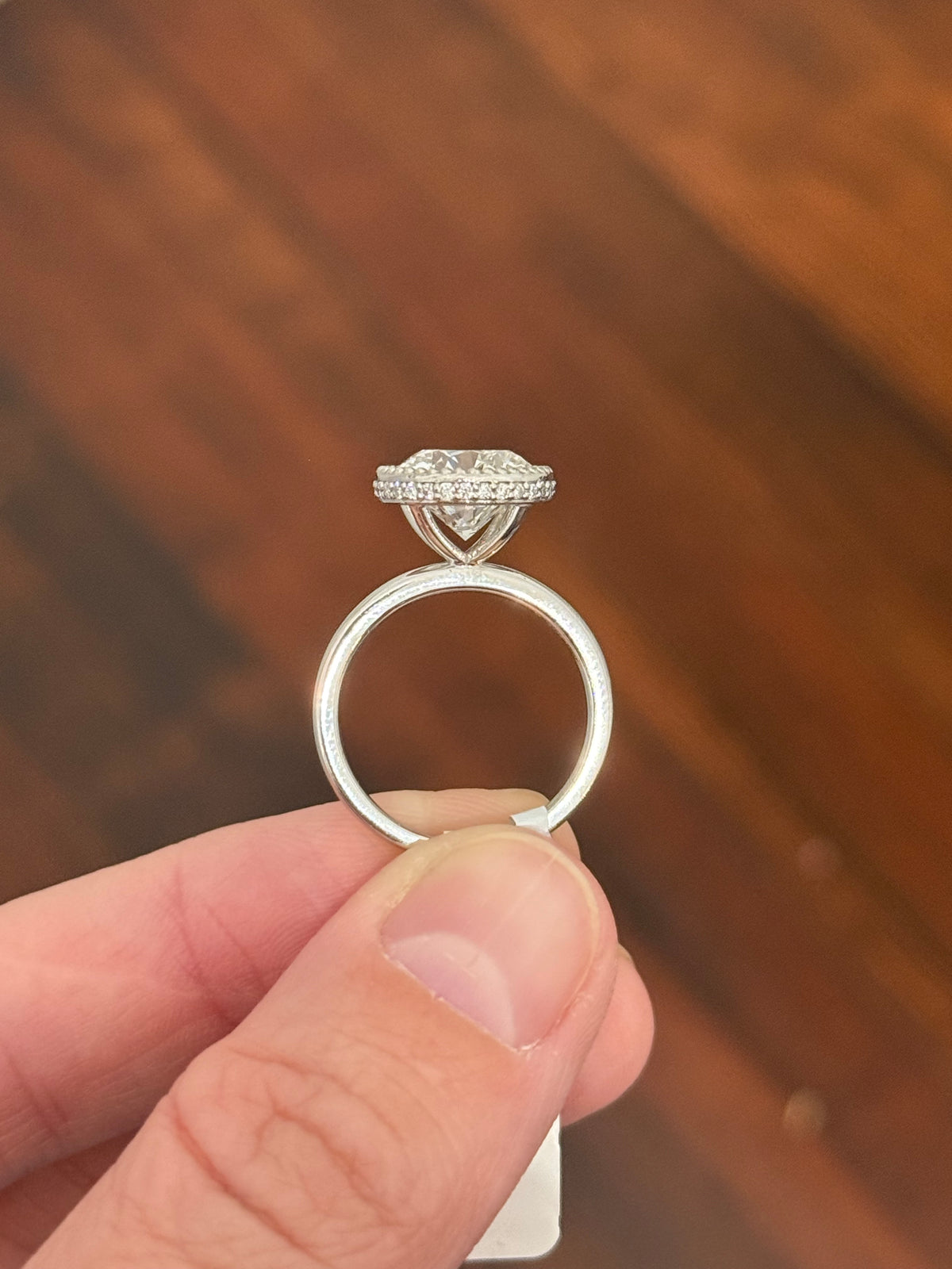 IGI certified lab diamond ring. Center stone is 3.74cts