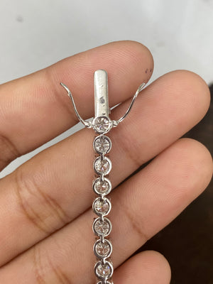 7.99CT Lab 7inches White Gold Tennis Bracelet