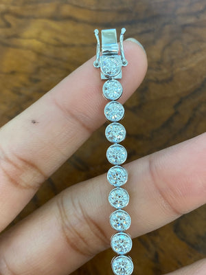7.52 CT Lab 6.5 inches Bezel Tennis Bracelet