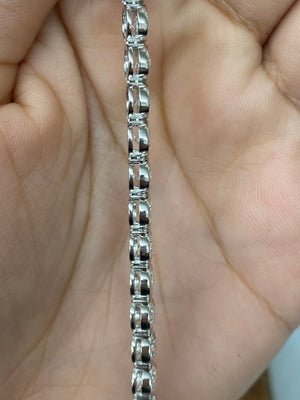 * resize to  6.5 " * 7.52CT 7 inches White Gold Tennis Bracelet Bezel