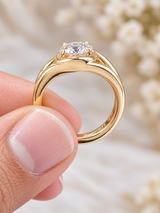 Custom Made 1cttw Round Lab Diamond Tess Knot Ring