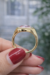 6.62ct Natural Pink Sapphire Rose cut Ring