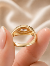 Custom - Made Marquise Lidia Ring 14K Yellow Gold