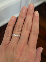 White gold 2.23ct pear shape lab diamond eternity band