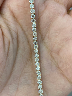 4.91 CT Lab 7 Inches Yellow Tennis Bracelet