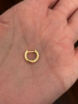 10.4mm yellow gold 0.19ct lab diamond hoop earrings