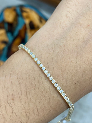 3.26 CT Lab Yellow Tennis Bracelet