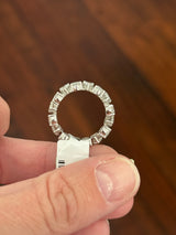 White gold 5.37ct pear shaped eternity band