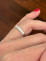 White gold 1.19ct oval lab diamond band
