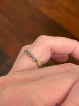 Yellow gold sapphire band