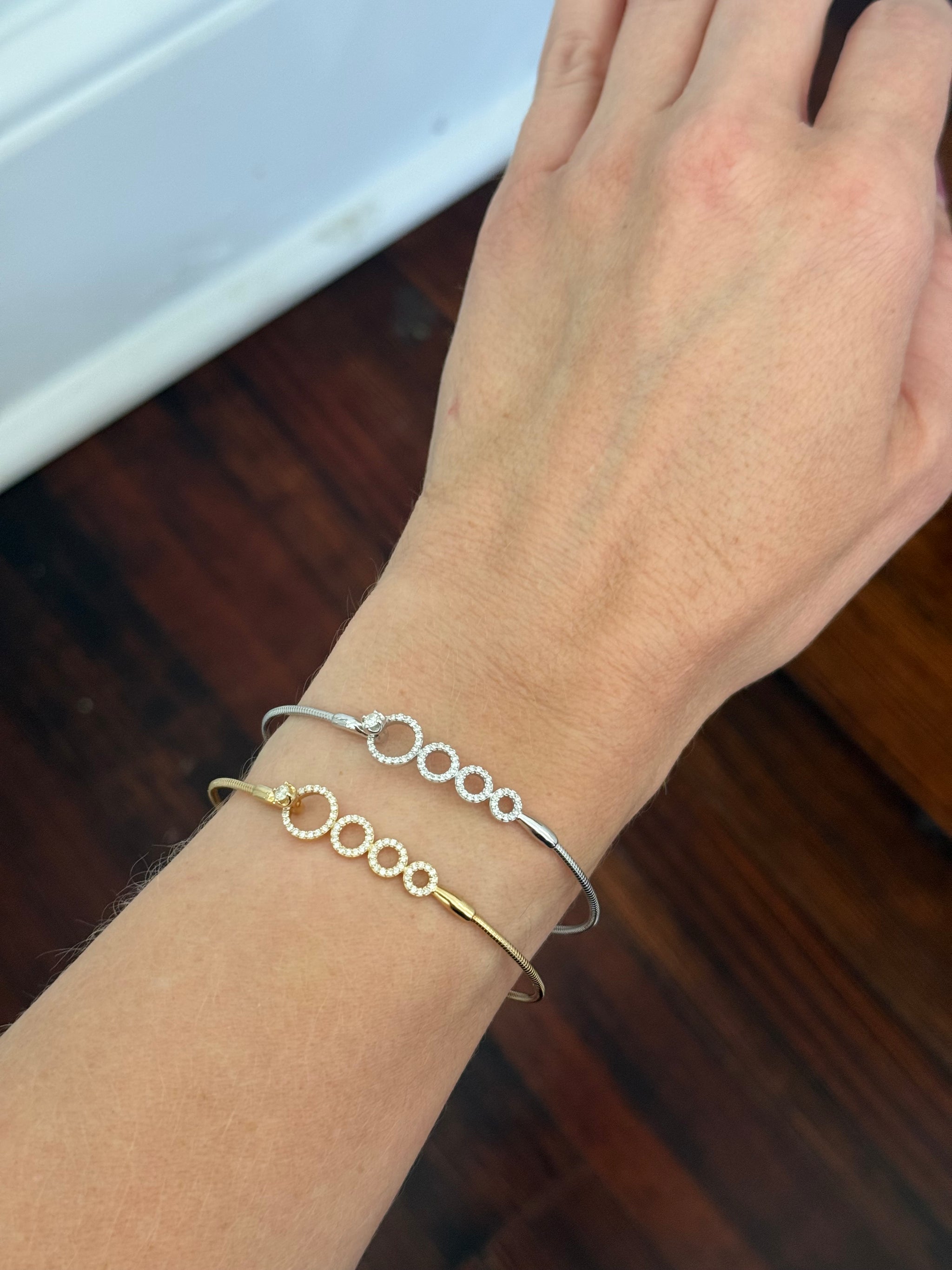 Lab diamond flex bracelets