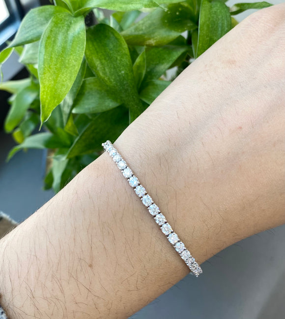 14k 5.47 CT Lab 7 Inches Tennis Bracelet