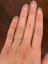 White gold 0.32ct marquise lab diamond band