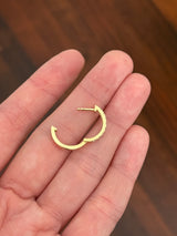 15.9mm yellow gold 0.60ct lab diamond hoop earrings