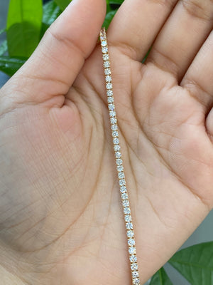 3.90CT Lab Yellow 7” Tennis Bracelet