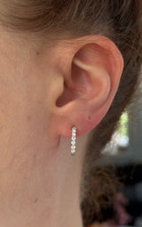 14.2mm white gold 0.72ct lab diamond inside out hoops