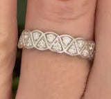 White gold lab diamond band