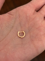 10.4mm rose gold 0.20ct lab diamond hoop earrings