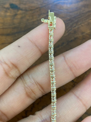 5.40 CT Lab 7 Inches Yellow Tennis Bracelet