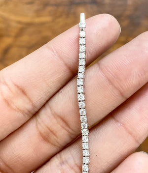 2.22 CT Lab 7 Inches Tennis Bracelet