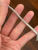 White gold 8.66ct marquise lab diamond bracelet