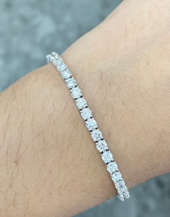6.34 CT Lab 7 Inches Tennis Bracelet