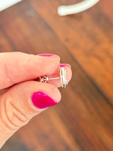 White gold illusion diamond earrings