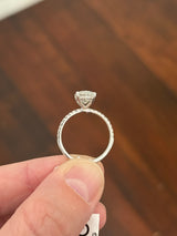 IGI certified oval lab diamond ring. Center stone is 2.31cts