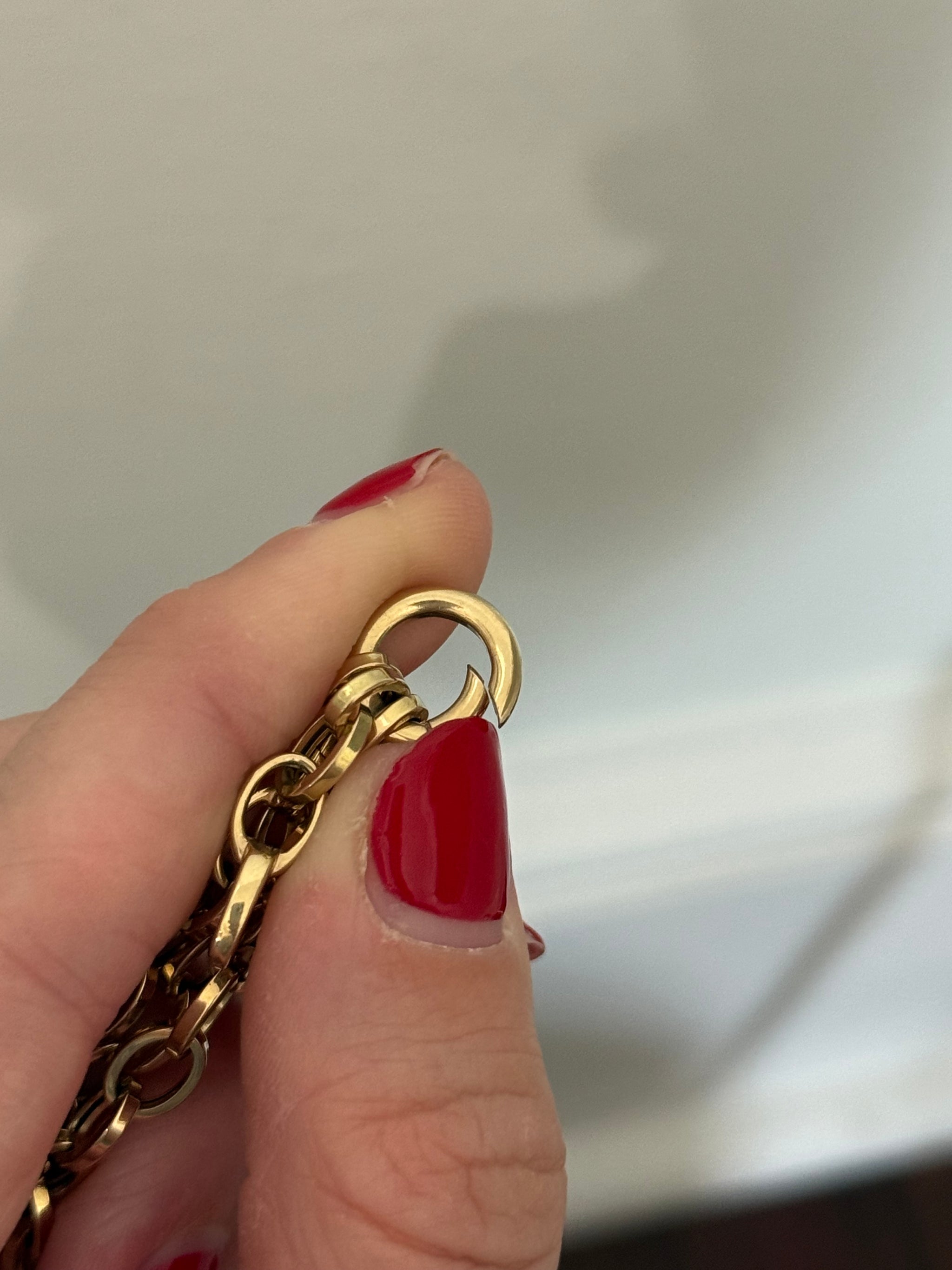 15g yellow gold lariat chain necklace