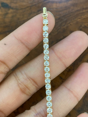 5.40 CT Lab 7 Inches Yellow Tennis Bracelet