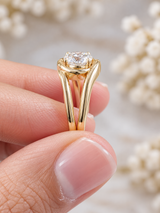 Custom Made 1cttw Round Lab Diamond Tess Knot Ring