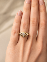 Custom - Made Marquise Lidia Ring 14K Yellow Gold