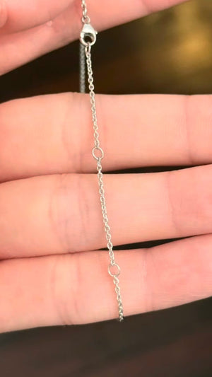 3.16 ct White Gold Double Sided Shield Cut Lab Diamond Necklace