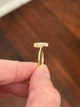 Yellow gold 1.06ct duchess cut lab diamond ring