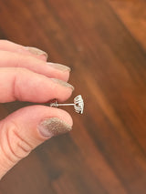 IGI certified white gold 1.34ct lab diamond earrings with push backs